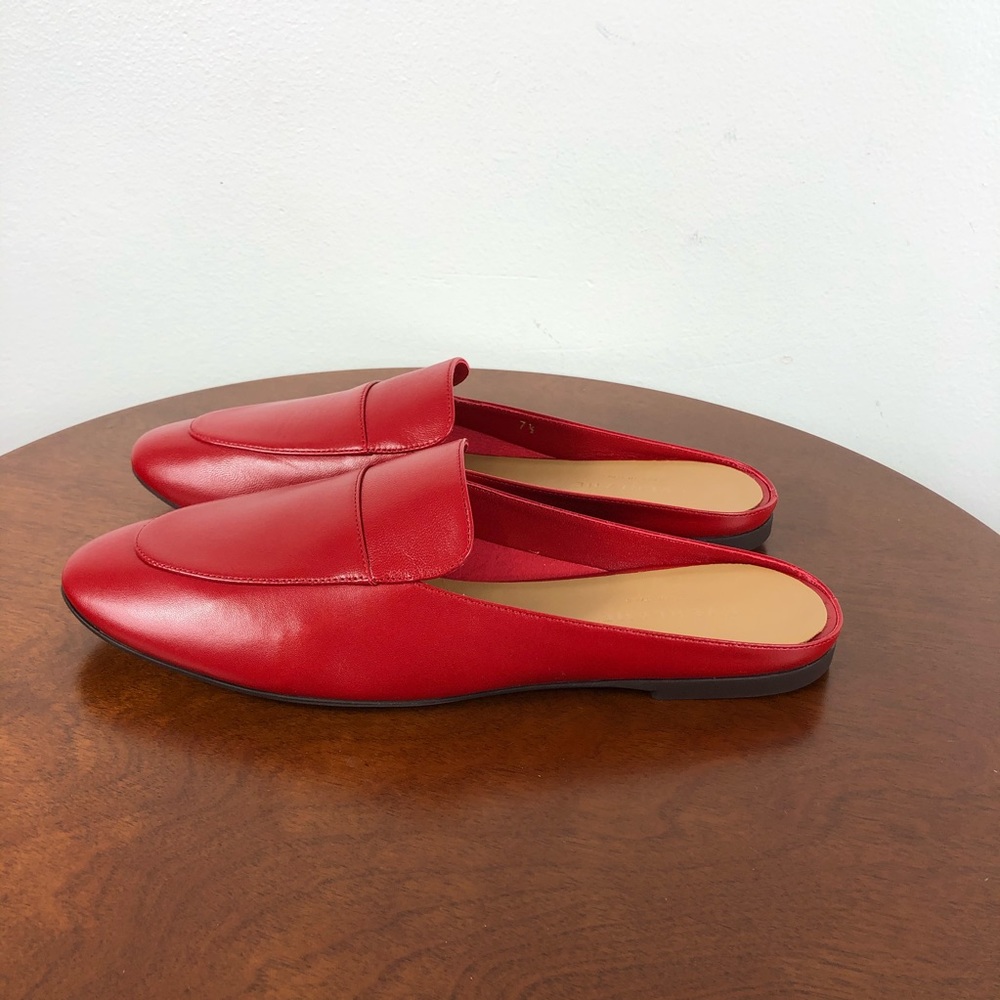 Everlane The Day Loafer Mule In Red Size 7.5 - Picture 3 of 13